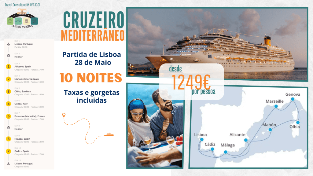 Cruzeiro 10 noites mediterraneo